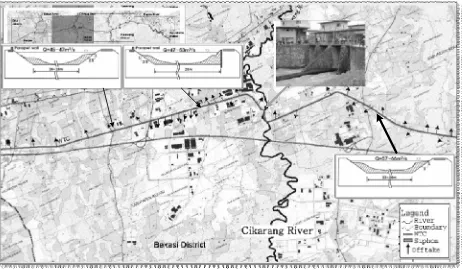 Gambar 6. Peta Struktur Eksisting Saluran Tarum Barat (4) (Sumber : Balai Besar Wilayah Sungai Citarum, 2013) 