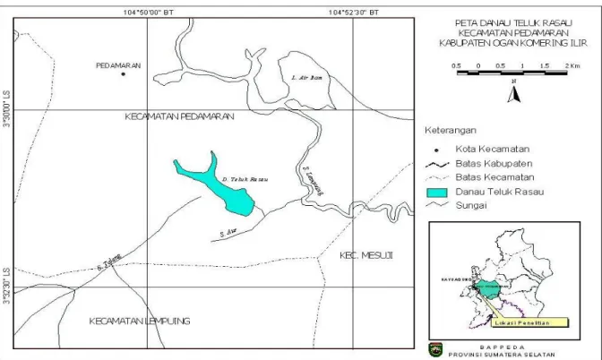 Gambar 1. Peta Lokasi Danau Teluk Rasau 