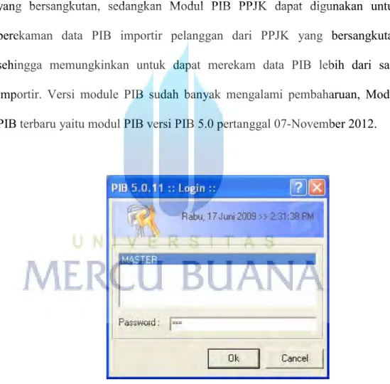 Gambar 2.3 : Modul/Aplikasi PIB Versi PIB 5.0. 