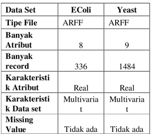 Tabel 1. Informasi detail data set 