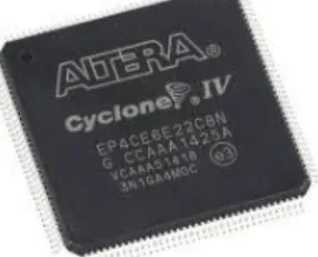 Gambar 1. Tampilan Fisik IC FPGA Altera Cyclone IV EP4CE6E22C8N