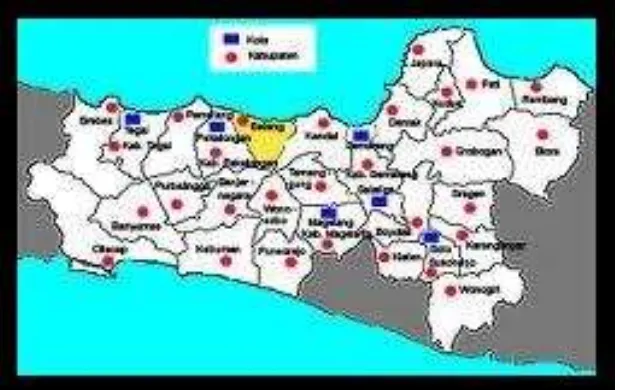 Gambar 4.1 Peta Kabupaten Batang Jawa Tengah 