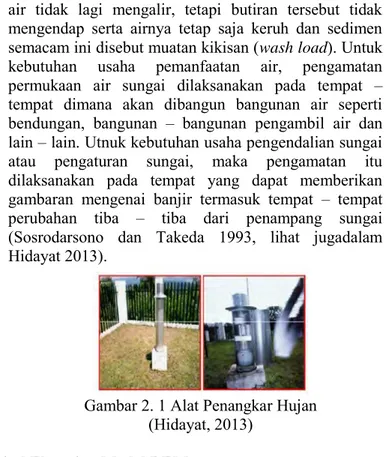 Gambar 2. 1 Alat Penangkar Hujan  (Hidayat, 2013) 