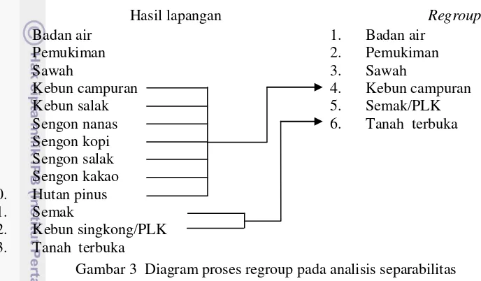 Gambar 3  Diagram proses regroup pada analisis separabilitas 