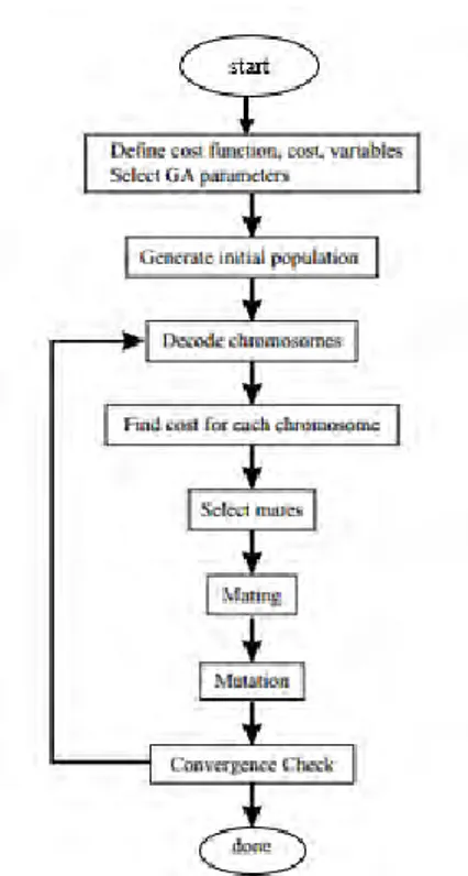 Gambar 2. 4 Flowchart Algoritma Genetika Kontinu (Sumber: Haupt,  2004) 