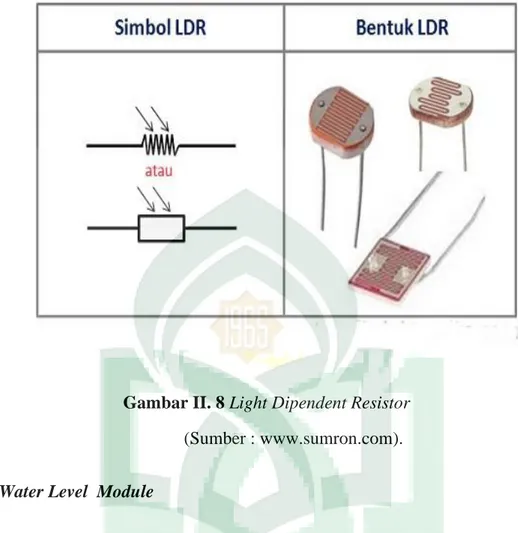Gambar II. 8 Light Dipendent Resistor  (Sumber : www.sumron.com). 