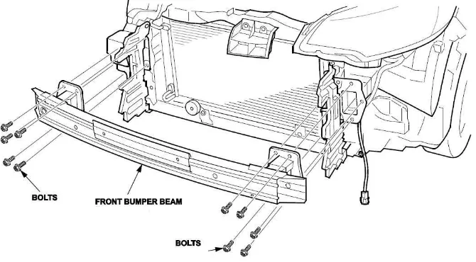 Gambar 2.2 Diagram pemasangan bumper beam