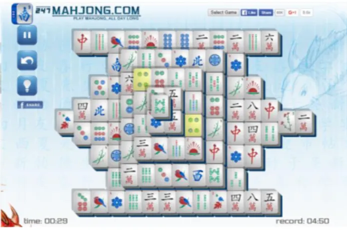 Gambar 1.1 Permainan Mahjong Solitaire 