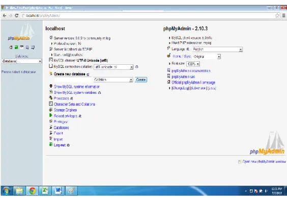 Gambar II.2.  Tampilan MySQL 