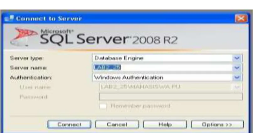 Gambar II.5. Tampilan Utama SQL Server 2008   ( Sumber : Wahana Komputer ; 2010 : 41 ) 