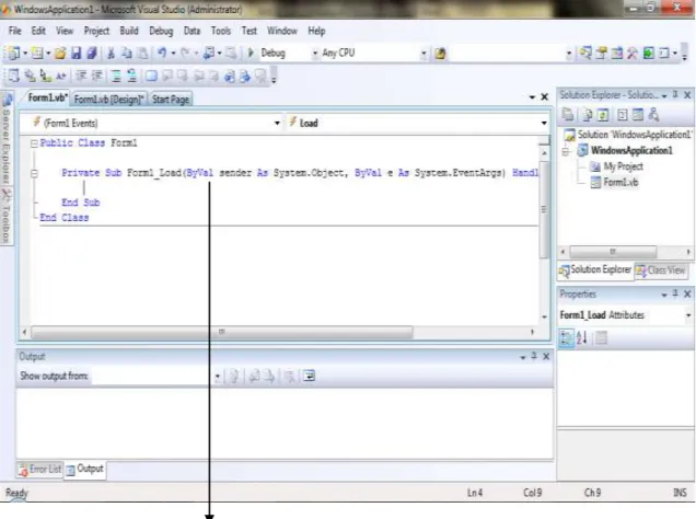 Gambar II.4. Code Editor 2010 