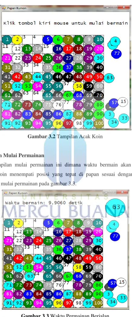 Gambar 3.2 Tampilan Acak Koin 