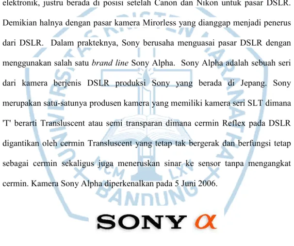 Gambar 1.1. Brand dan Identitas Sony Alpha 