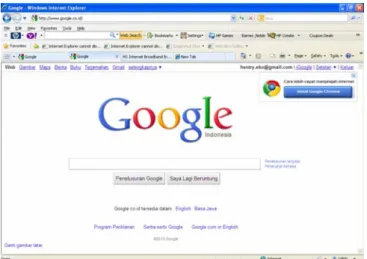 Gambar 4.4. Tampilan website  http://www.google.com/ 