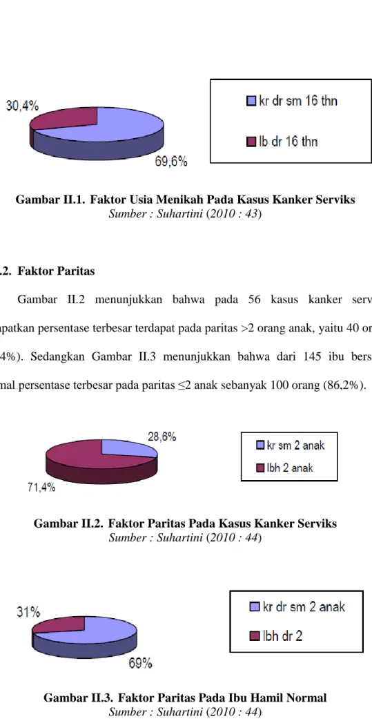 Gambar II.1. Faktor Usia Menikah Pada Kasus Kanker Serviks  Sumber : Suhartini (2010 : 43) 