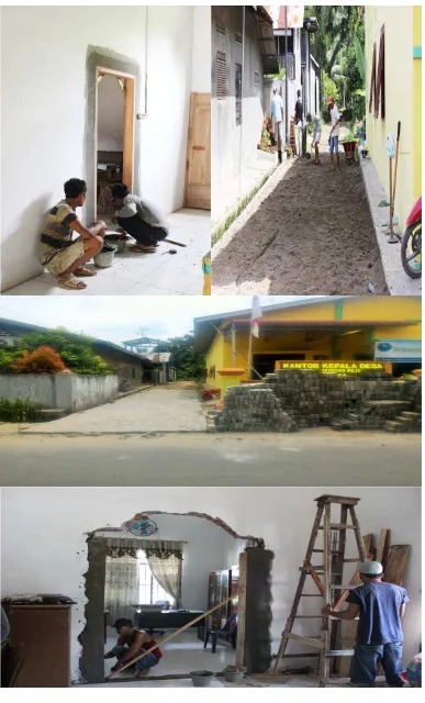 Gambar 13: Beberapa kegiatan pembangunan infrastruktur Desa Sendang Rejo tahun 2017 