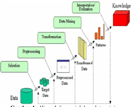 Gambar 1. Aliran Informasi dalam data mining