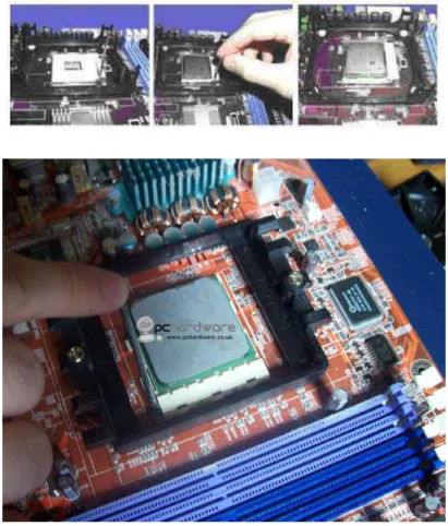 Gambar 3.3 Pemasangan Processor 