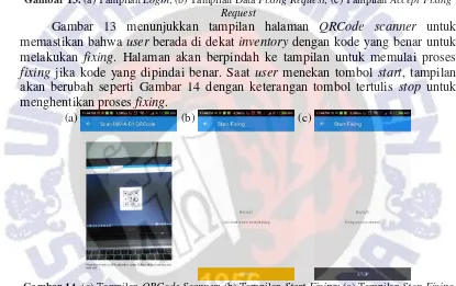 Gambar 13 menunjukkan tampilan halaman QRCode scanner untuk 