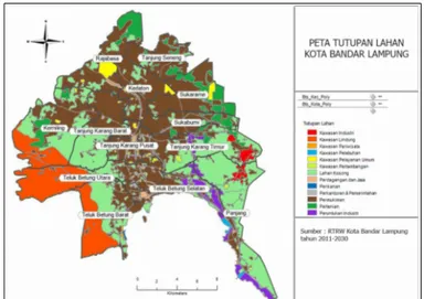 Gambar 1. Peta Tutupan Lahan Kota Bandar Lampung.