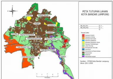 Gambar 1. Peta Tutupan Lahan Kota Bandar Lampung.