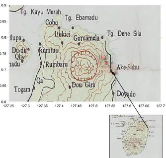 Gambar 7 . Peta anomali  residual daerah Akesahu Akesahu-P.Tidore 