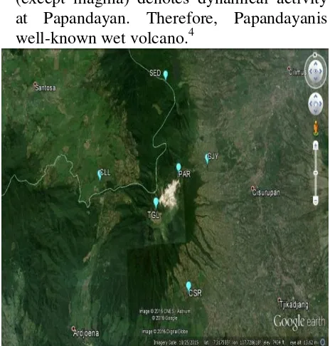 Table 1. Seismometers around Papandayan 