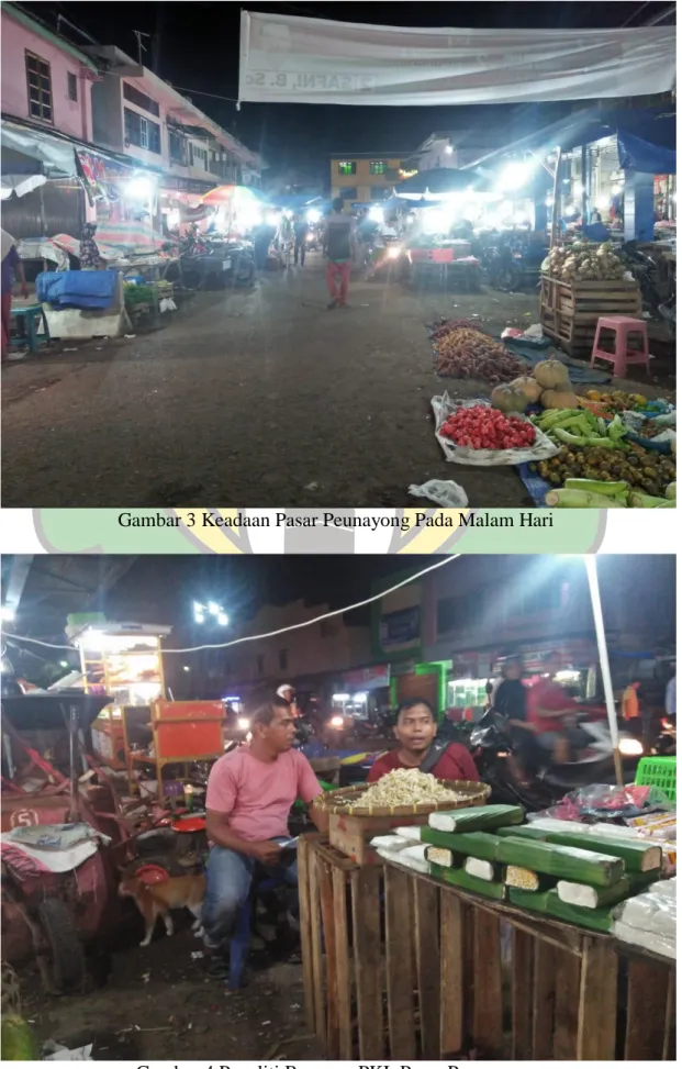 Gambar 3 Keadaan Pasar Peunayong Pada Malam Hari 