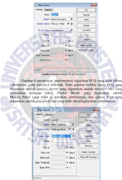 Gambar 6Implementasi PCQ Download