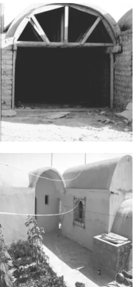 Figure 4. With its simple vaulted forms the project is seen as a research for appropriate building system 