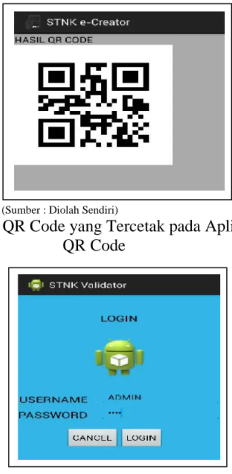 Gambar 18. Hasil QR Code yang Tercetak pada Aplikasi Pembuatan QR Code