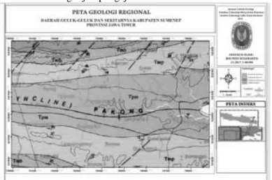 Gambar 2.2 Peta Geologi Lembar Waru-Sumenep (Situmorang drr., 1992 ). 