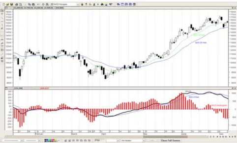 Gambar 2 Contoh Histogram MACD (Streamster Metastock 9) 