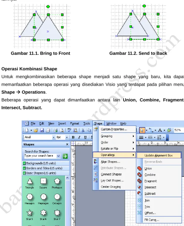 Gambar 11.1. Bring to Front   Gambar 11.2. Send to Back 