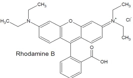 Gambar 2.1 Rumus Kimia Rhodamin B (dikutip dari Jhon, 1980). 