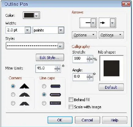 Gambar 2.13 Kotak dialog outline tool 