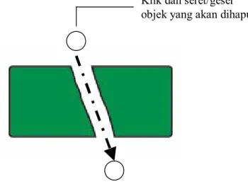 Gambar 2.47 Hapus objek dengan eraser tool 