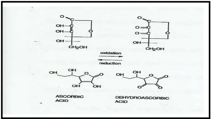 Gambar 2.1 Struktur Vitamin C (Asam askorbat)  (Hart, 1987) 