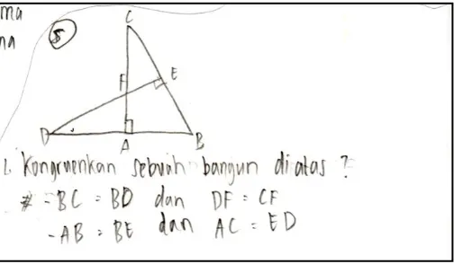 Figure 4. The answer of fifth problem from student with high disposition ability    