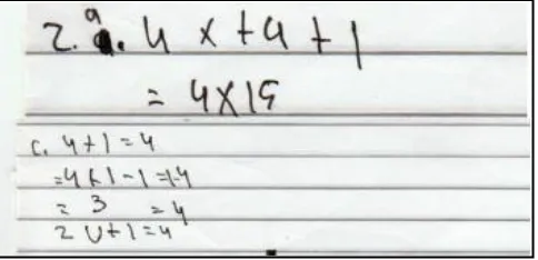 Figure 5. The answer of student with low-math ability on the second problem  