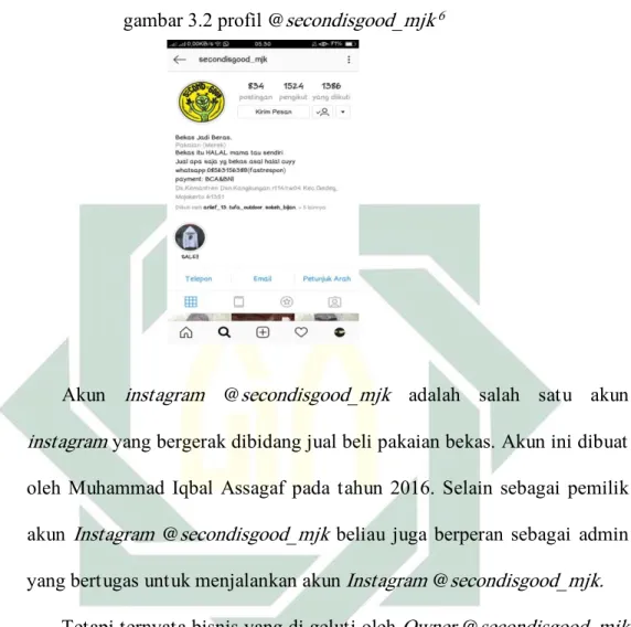 gambar 3.2 profil @secondisgood_mjk  6