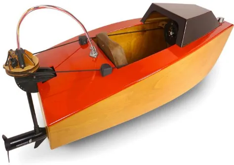 Gambar 1. Miniboat dari bahan kayu dengan laminasi tipe Dolphin 