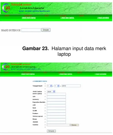 Gambar 23.  Halaman input data merk 