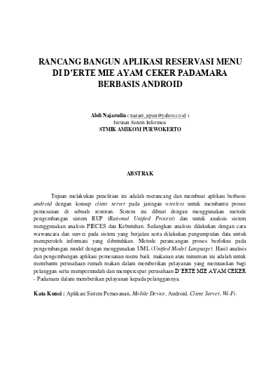 Rancang Bangun Aplikasi Reservasi Menu D 5812