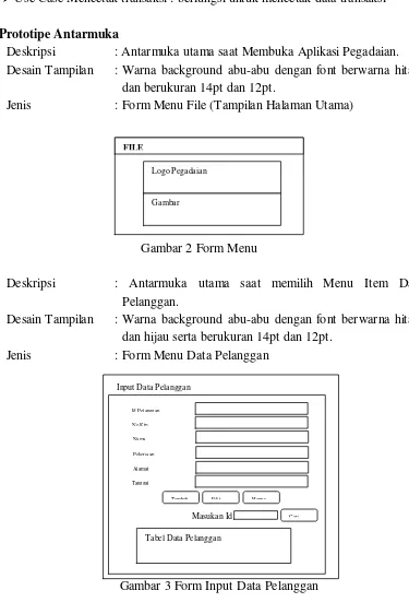 Gambar 3 Form Input Data Pelanggan 