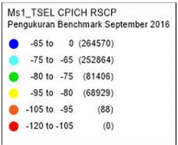 Gambar 4.11 Hasil Plot Keseluruhan Bad Spot RSCP Operator PT. Telkomsel 