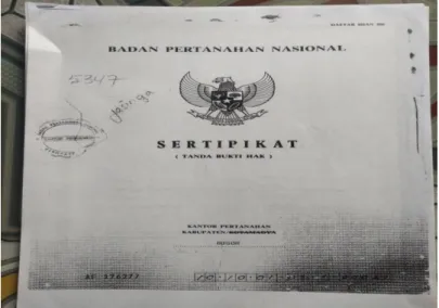 Gambar 4.1  Sertifikat Wakaf 