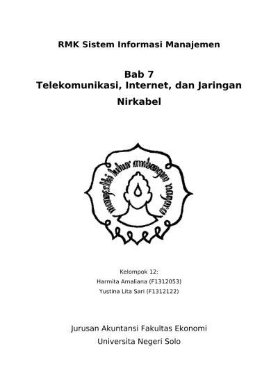 Bab 7 Telekomunikasi, Internet, Dan Jaringan Nirkabel