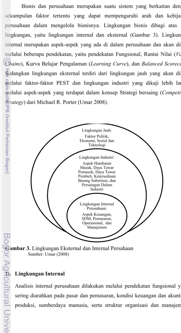 Gambar 3. Lingkungan Eksternal dan Internal Persahaan