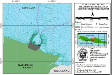 Gambar 6. Peta alur pelayaran Pelabuhan Penyeberangan Kabupaten Kendal (Sumber : Data 